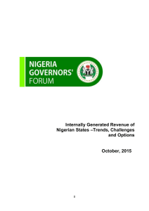 Scoping Study on Internally Generated Revenue of Nigerian States