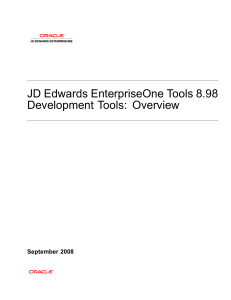 JD Edwards EnterpriseOne Development Tools