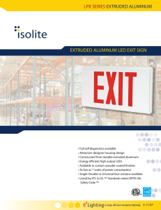 lpx series extruded aluminum extruded aluminum led exit sign