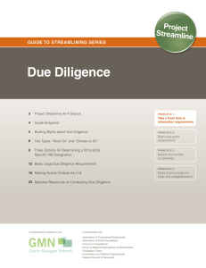 Due Diligence - Grants Managers Network