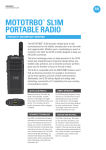 mototrbo™ sl1m portable radio