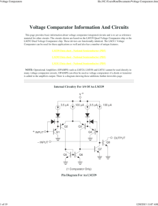 Voltage Comparators