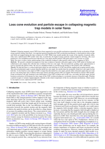 Loss cone evolution and particle escape in collapsing magnetic trap