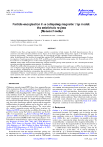 Particle energisation in a collapsing magnetic trap model: the