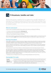 TV Broadcasts, Satellite and Cable