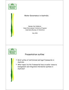 Presentation outline - United Nations Statistics Division