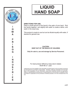 liquid hand soap - Iowa Prison Industries