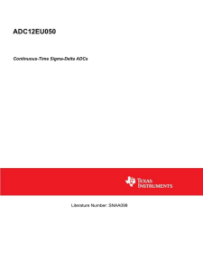 Continuous-Time Sigma-Delta ADCs