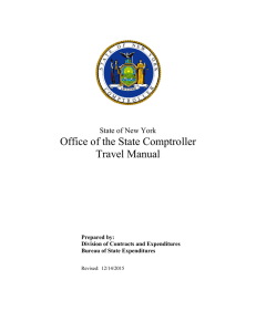 Travel Manual - Office of the State Comptroller