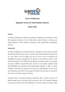 Terms of Reference Regulator Forum for Small Modular Reactors