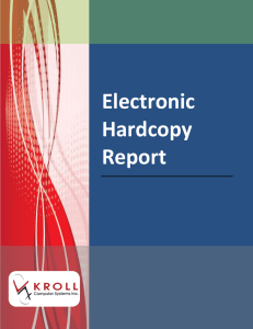 Electronic Hardcopy Report