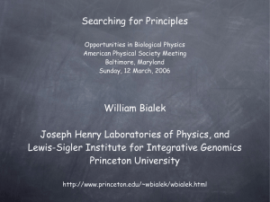 William Bialek - American Physical Society