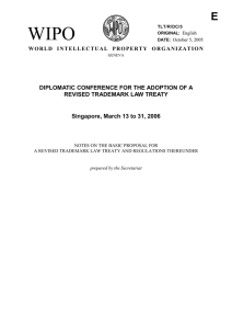 Notes on the Basic Proposal for a Revised Trademark Law Treaty