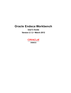 Oracle Endeca Workbench: User`s Guide