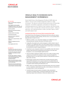Oracle Health Sciences Data Management Workbench