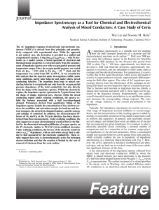 Impedance Spectroscopy as a Tool for Chemical