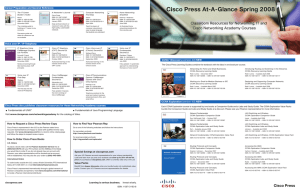 Cisco Press At-A-Glance Spring 2008 Cisco Press