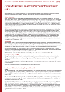 Hepatitis B virus: epidemiology and transmission risks