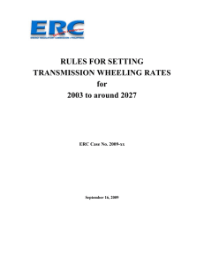 RULES FOR SETTING TRANSMISSION WHEELING RATES for