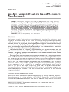 Long-Term Hydrostatic Strength and Design