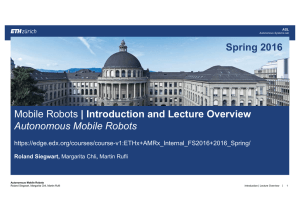 Mobile Robots | Introduction and Lecture Overview Autonomous