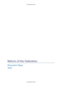 Discussion Paper - Reform of the Federation White Paper