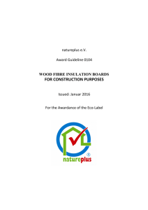 GL0104 Wood fibre insulation boards for construction purposes