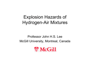 Explosion Hazards of Hydrogen-Air Mixtures - HySafe