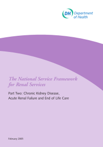 The National Service Framework for Renal Services