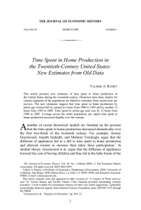Time Spent in Home Production in the Twentieth