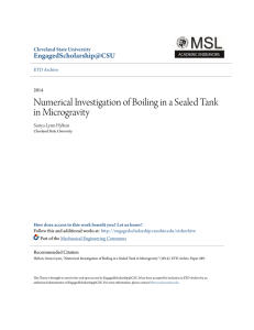 Numerical Investigation of Boiling in a Sealed Tank in Microgravity