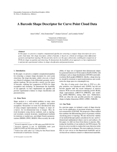 A Barcode Shape Descriptor for Curve Point Cloud Data