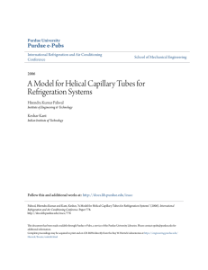 A Model for Helical Capillary Tubes for - Purdue e-Pubs