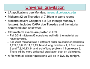 Universal gravitation - University of Colorado Boulder