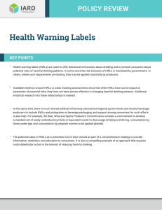 Health Warning Labels - International Alliance for Responsible