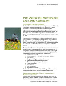 Park Operations, Maintenance and Safety