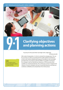 Topic guide 9.1: Clarifying objectives and planning actions