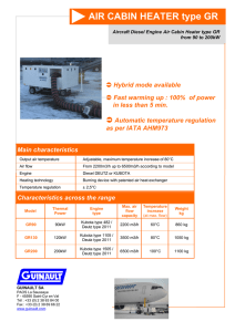Technical sheets of Diesel Cabin Heater