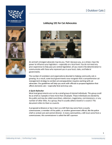 Lobbying 101 for Cat Advocates - The Humane Society of the United