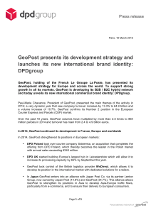 GeoPost presents its development strategy and launches its new