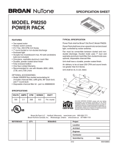 MODEL PM250 POWER PACK