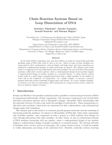 Chain Reaction Systems Based on Loop Dissociation of DNA