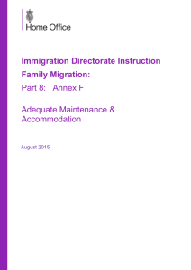 Immigration Directorate Instruction Family Migration: Part 8