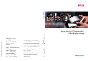 Mounting and Dismounting of Rolling Bearings