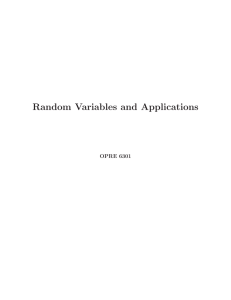 Random Variables and Business Applications