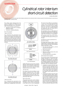 Cylindrical rotor inter-turn short