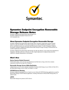 Symantec Endpoint Encryption Removable Storage Release Notes