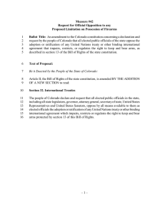 Measure #42 Request for Official Opposition to any Proposed