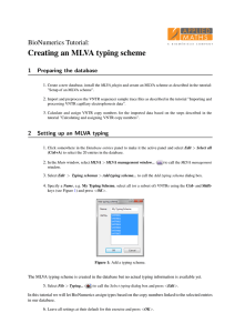 Creating an MLVA typing scheme
