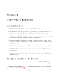 Module 3 Constitutive Equations